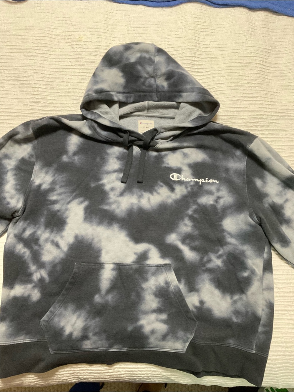 Champion Gray Tie-Dye girls Hoodie Sweatshirt